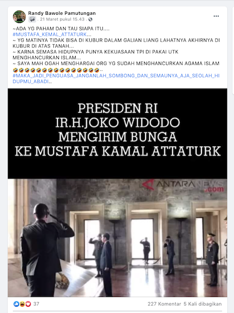 [Cek Fakta] Mayat Mustafa Kemal Ataturk Tidak Diterima Bumi karena Menghancurkan Islam Selama Berkuasa? Ini Faktanya