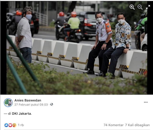 [Cek Fakta] Foto Anies Baswedan Pusing Mencari Lahan 70 Hektare? Ini Faktanya