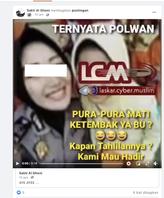 [Cek Fakta] Ternyata Polwan Pelaku Penyerangan di Mabes Polri dan Pura-Pura Mati? Ini Faktanya