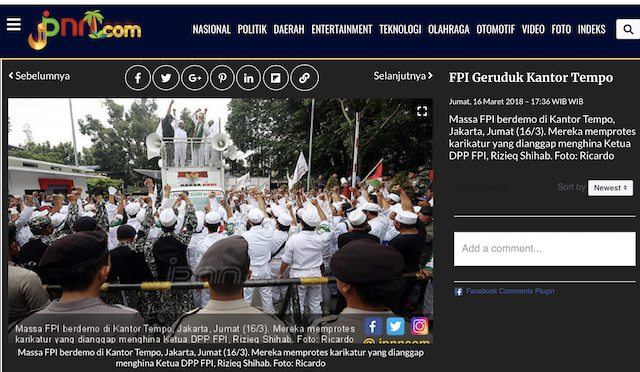 [Cek Fakta] Foto Sejumlah Mantan Anggota FPI Bersumpah Bunuh Diri Massal jika Rizieq Shihab tidak Dibebaskan? Ini Faktanya