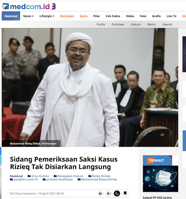 [Cek Fakta] Foto Sejumlah Mantan Anggota FPI Bersumpah Bunuh Diri Massal jika Rizieq Shihab tidak Dibebaskan? Ini Faktanya