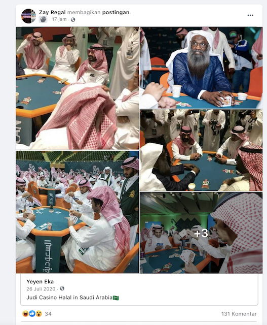 [Cek Fakta] Foto Penampakan Judi Casino Halal di Arab Saudi? Ini Faktanya