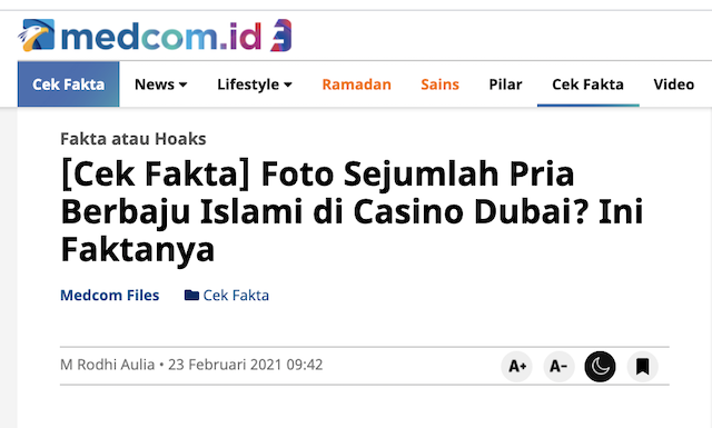 [Cek Fakta] Foto Penampakan Judi Casino Halal di Arab Saudi? Ini Faktanya