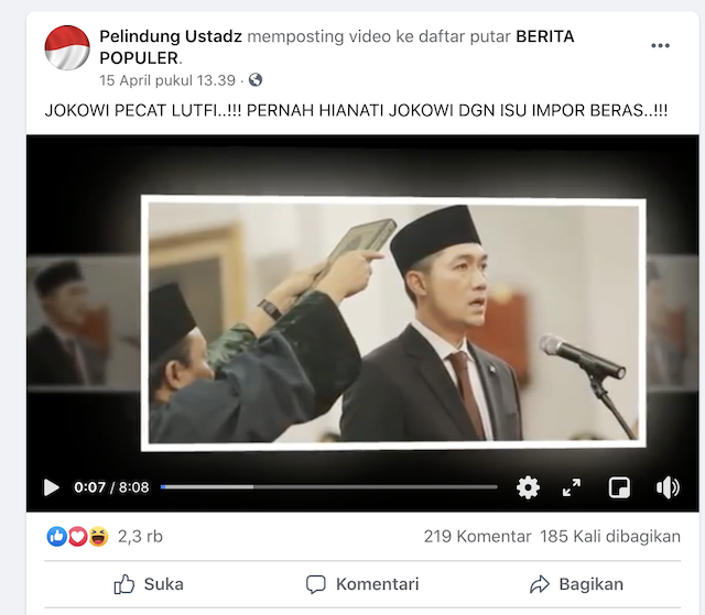 [Cek Fakta] Jokowi Pecat Menteri Perdagangan M Luthfi? Ini Faktanya