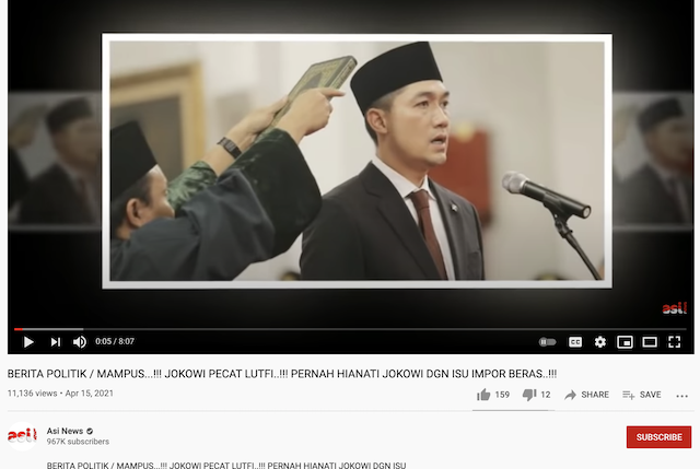 [Cek Fakta] Jokowi Pecat Menteri Perdagangan M Luthfi? Ini Faktanya