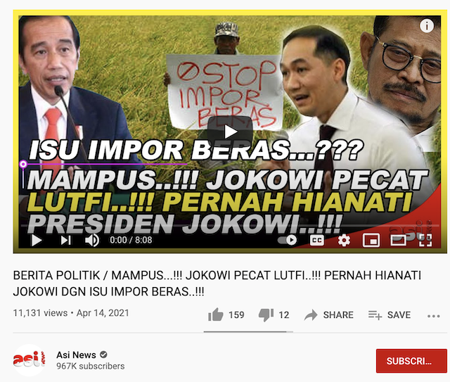 [Cek Fakta] Jokowi Pecat Menteri Perdagangan M Luthfi? Ini Faktanya
