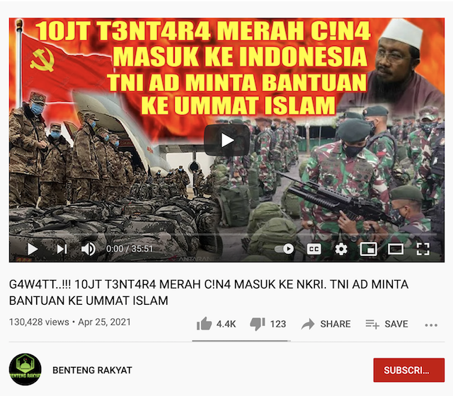[Cek Fakta] 10 Juta Tentara Merah Tiongkok Masuk Indonesia? Ini Faktanya