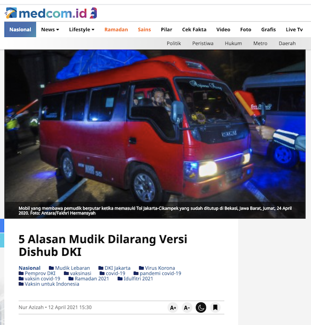 [Cek Fakta] Kondisi Keuangan Perbankan Mengkhawatirkan Alasan Mudik Dilarang? Ini Faktanya
