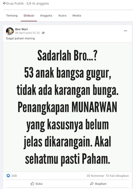 [Cek Fakta] Benarkah Tak Ada Karangan Bunga terkait Gugurnya 53 Anak Bangsa KRI Nanggala-402? Ini Faktanya