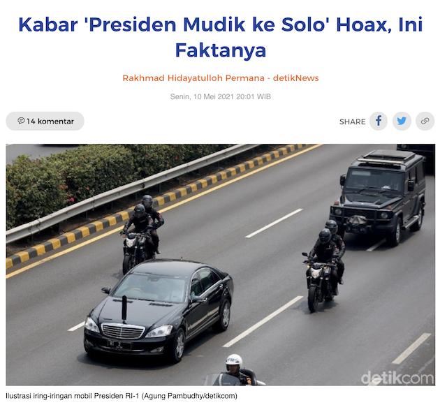 [Cek Fakta] Jokowi Mudik ke Solo? Ini Faktanya