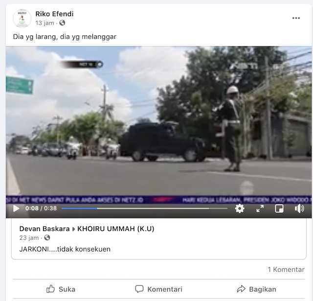 [Cek Fakta] Video Jokowi Langgar Aturan Larangan Mudik? Ini Faktanya