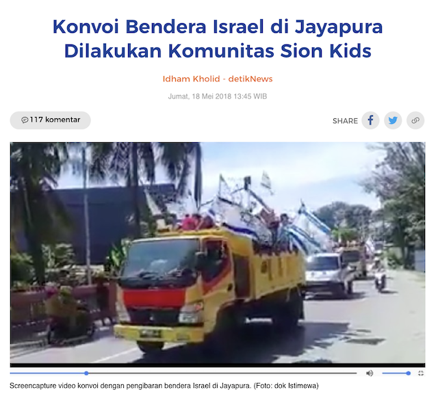 [Cek Fakta] Beredar Video Konvoi Sejumlah Kendaraan Berbendera Israel di Papua? Ini Faktanya