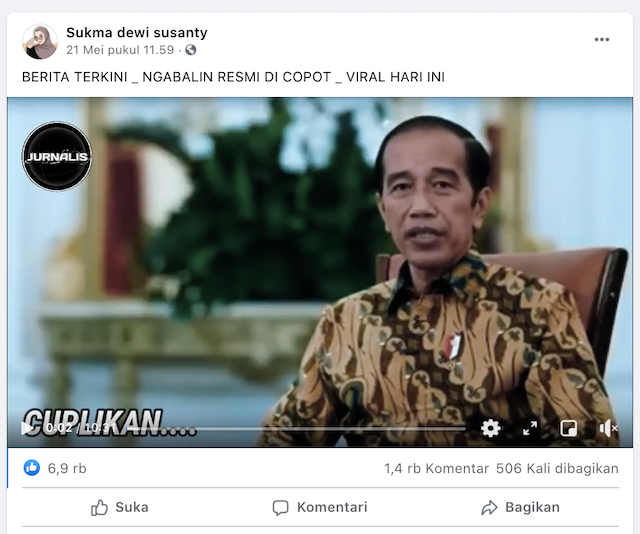 [Cek Fakta] Ali Mochtar Ngabalin Resmi Dicopot? Ini Faktanya