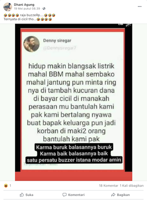 [Cek Fakta] Denny Siregar Teriak Hidupnya Makin Susah dan Keluarga jadi Korban Makian Orang? Ini Faktanya