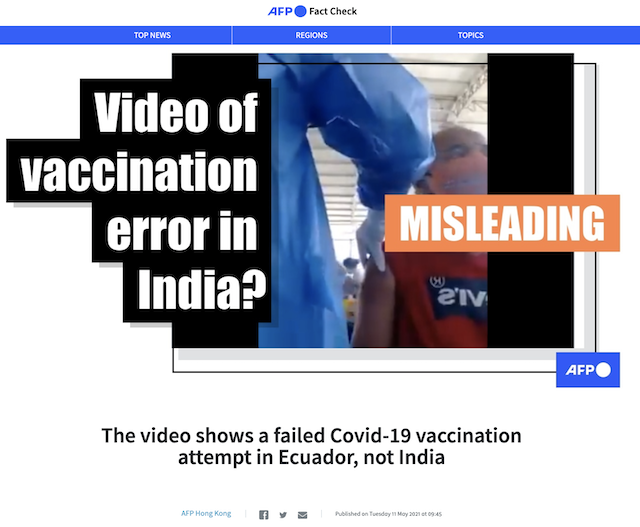 [Cek Fakta] Video Pria Disuntik Jarum Kosong saat Vaksinasi Covid-19? Ini Faktanya