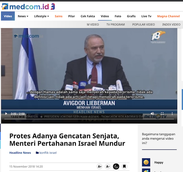 [Cek Fakta] Menteri Pertahanan Israel Mengundurkan Diri karena Kalah Perang Melawan Palestina? Ini Faktanya