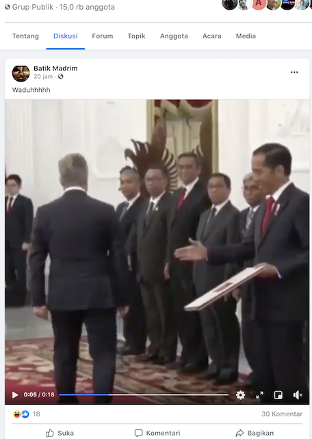 [Cek Fakta] Video Pejabat Ini Abaikan Jabat Tangan Jokowi? Simak Faktanya