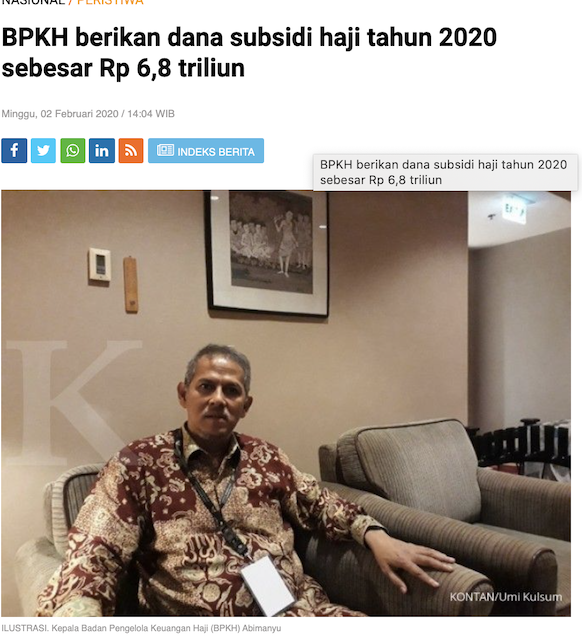 [Cek Fakta] Benarkah tak Ada Subsidi Pemerintah untuk Haji Indonesia? Ini Faktanya