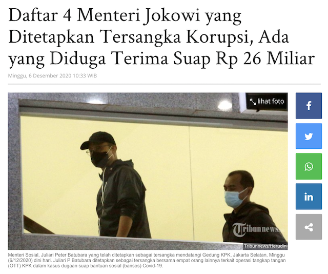 [Cek Fakta] Hampir 60 Persen Menteri Jokowi Terlibat Korupsi? Ini Faktanya