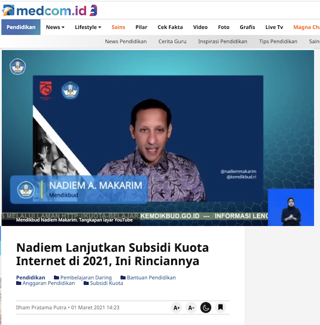 [Cek Fakta] Beredar Link Subsidi Pulsa Rp200 Ribu dan Kuota 125 GB? Ini Faktanya