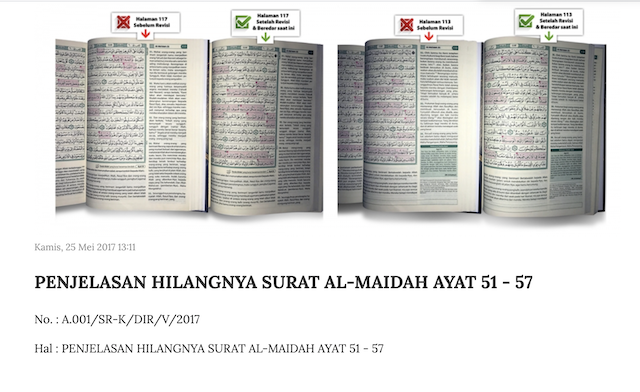 [Cek Fakta] Benarkah Penerbit Ini Sengaja Hilangkan Surat Al Maidah Ayat 51-57? Simak Faktanya