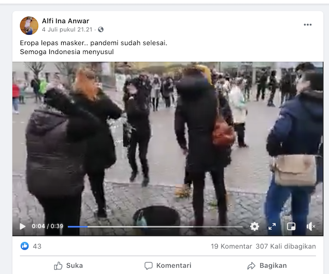 [Cek Fakta] Benarkah Negara-Negara di Eropa tak Wajibkan Masker? Ini Faktanya