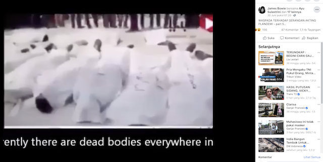[Cek Fakta] Video Mayat Pasien Covid-19 Bisa Bergerak? Ini Faktanya
