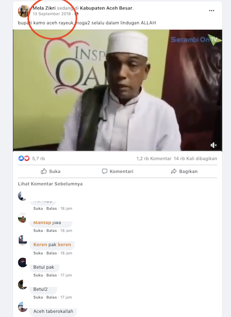[Cek Fakta] Video Pejabat di Aceh Menolak Aturan Pemerintah Pusat? Ini Faktanya