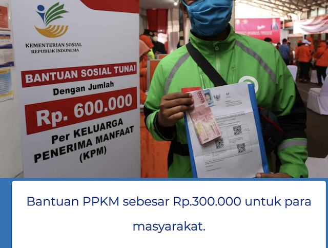 [Cek Fakta] Beredar Lagi Link Cek Penerima Bantuan PPKM Rp300 Ribu? Ini Faktanya