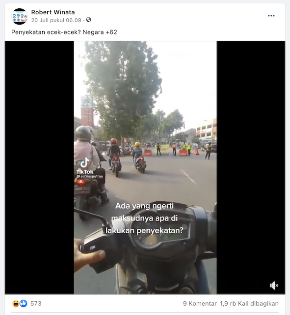 [Cek Fakta] Viral Pengendara Motor dan Mobil Belok ke SPBU untuk Menghindari Penyekatan? Begini Faktanya