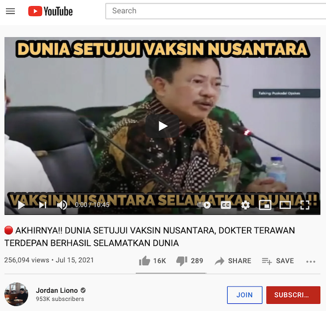 [Cek Fakta] Dunia Telah Menyetujui Vaksin Nusantara? Begini Faktanya