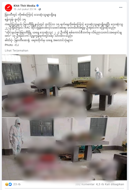 [Cek Fakta] Tersebar Foto Jenazah Covid-19 di Bekasi? Begini Faktanya