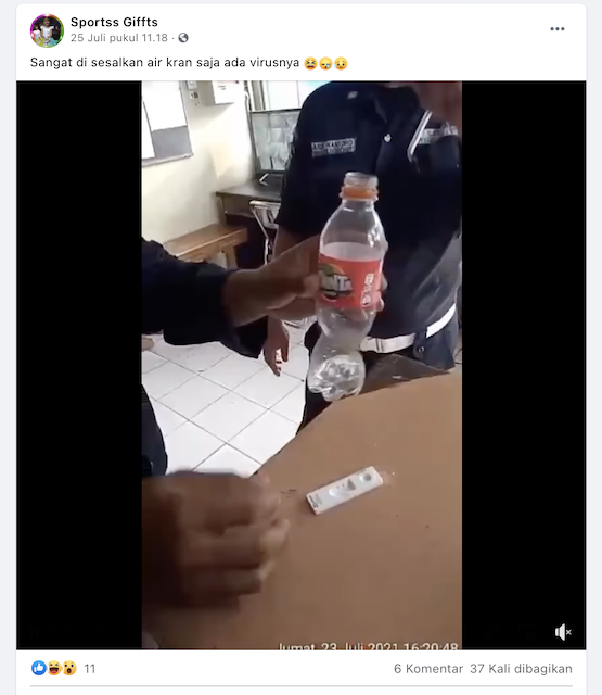 [Cek Fakta] Video Air Keran Positif Covid-19? Begini Faktanya