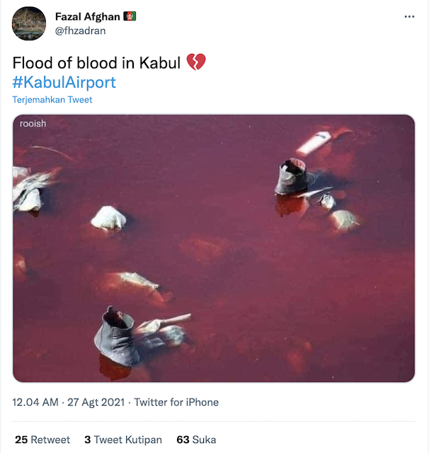 [Cek Fakta] Foto Penampakan Banjir Darah di Afghanistan? Ini Faktanya