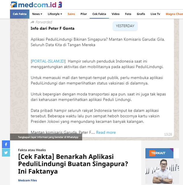 [Cek Fakta] Mengonsumsi Antibiotik <i>Amoxicillin</i> Dapat Menyembuhkan Covid-19? Cek Faktanya