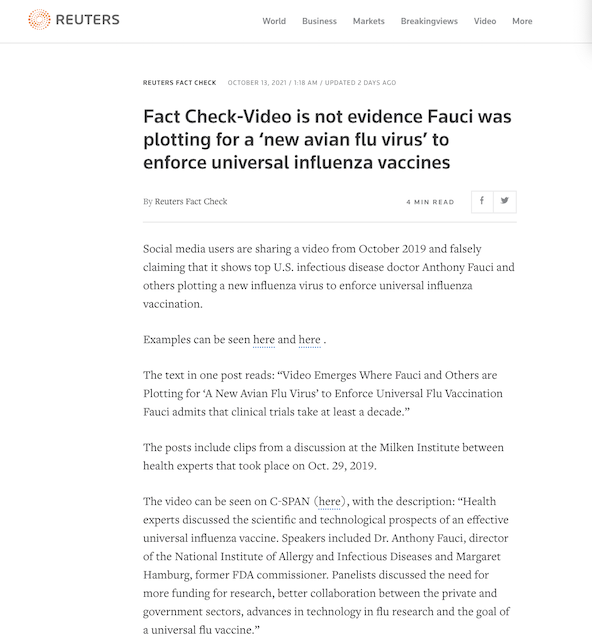 [Cek Fakta] Peneliti AS Ini Rencanakan Sebar Virus Influenza Jenis Baru? Ini Faktanya