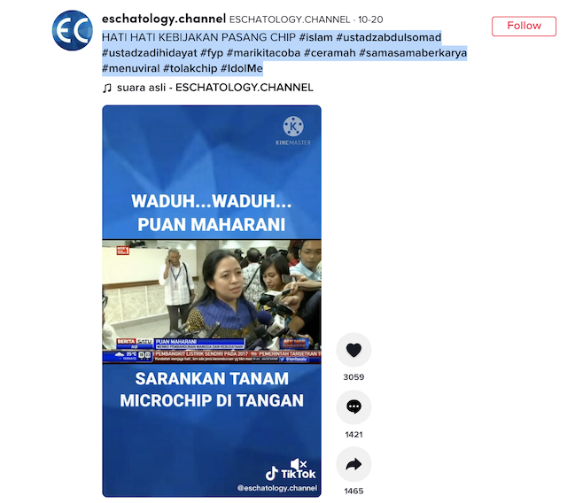 [Cek Fakta] Beredar Kabar Puan Maharani Usulkan Tanam <i>Microchip</i> di Tangan Masyarakat? Ini Cek Faktanya