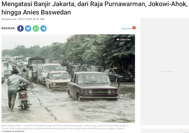 [Cek Fakta] Beredar Foto Banjir di Jakarta Era Presiden Soekarno? Ini Faktanya