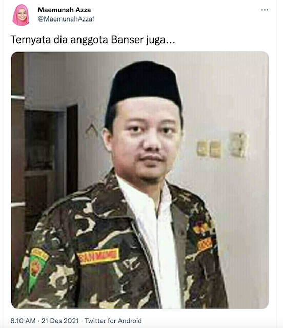 [Cek Fakta] Beredar Foto Herry Wirawan Pakai Jaket Banser? Ini Faktanya