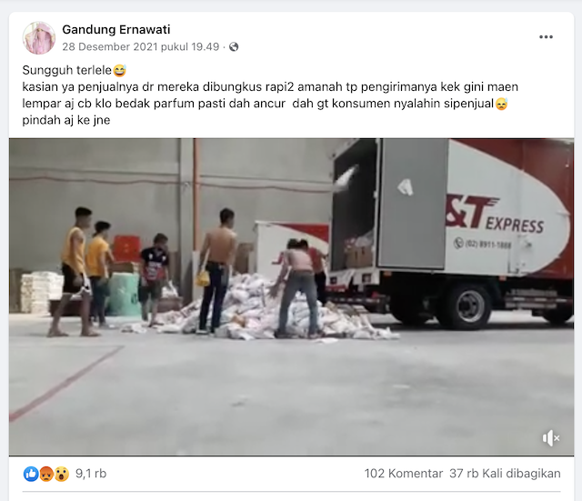 [Cek Fakta] Viral Video Petugas Ekspedisi Sembarang Melempar Paket Kiriman Pelanggan? Begini Faktanya