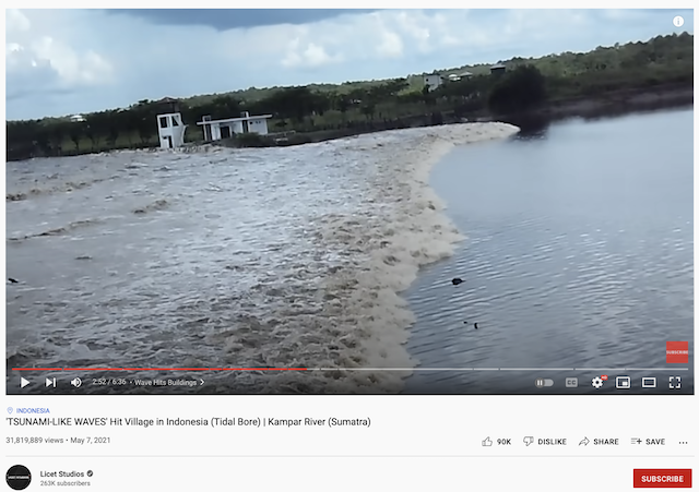 [Cek Fakta] Video Warga Tak Sadar saat Tsunami Datang? Begini Faktanya