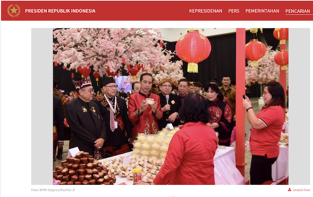 [Cek Fakta] Foto Jokowi Hadiri Imlek Tanpa Prokes Buktikan Covid-19 Sudah Hilang? Cek Faktanya