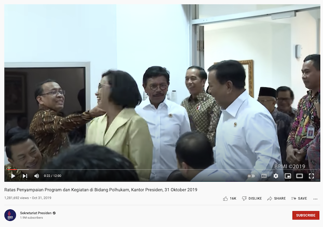 [Cek Fakta] Beredar Video Jokowi dan Sejumlah Menteri Rapat Tanpa Masker? Cek Dulu Faktanya