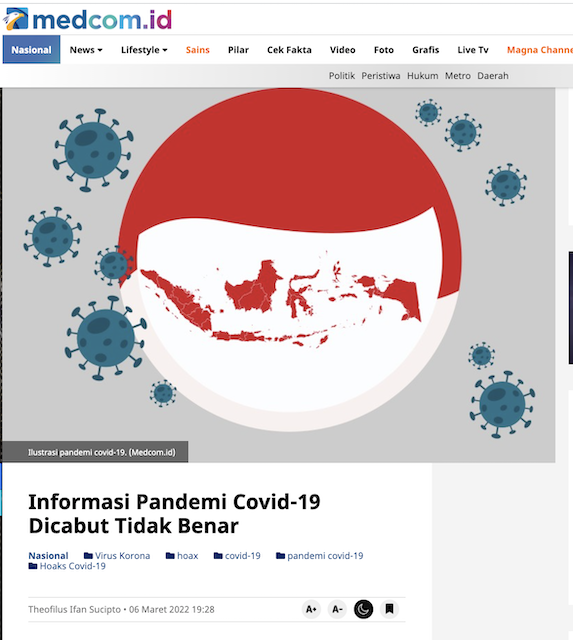 [Cek Fakta] Benarkah BNPB Cabut Status Pandemi Covid-19? Ini Faktanya