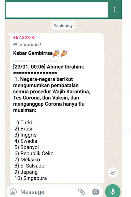 [Cek Fakta] Singapura Hapus Semua Prosedur Pencegahan Covid-19? Ini Faktanya