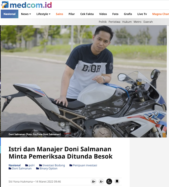 [Cek Fakta] Doni Salmanan Bebas setelah Istrinya Menjaminkan Diri? Ini Faktanya