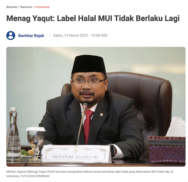 [Cek Fakta] Menteri Yaqut akan Bangun Kiblat Baru Umat Islam Nusantara di Tiongkok? Ini Faktanya