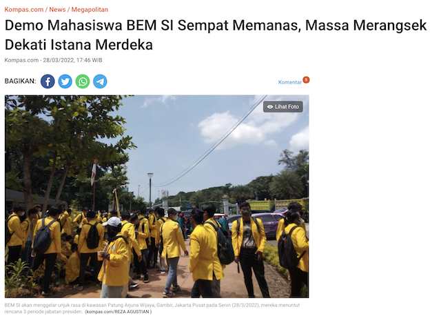 [Cek Fakta] Jokowi Ancam DO Mahasiswa yang Demo Tolak Tiga Periode? Ini Faktanya