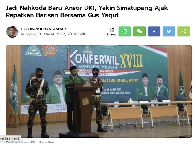 [Cek Fakta] Podium Salib dalam Konferwil GP Ansor DKI Jakarta? Ini Faktanya