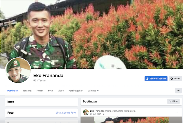 [Cek Fakta] Akun Facebook Prajurit TNI AD Ini Kerap Unggah Ujaran Kebencian terhadap Jokowi Hoaks, Begini Faktanya
